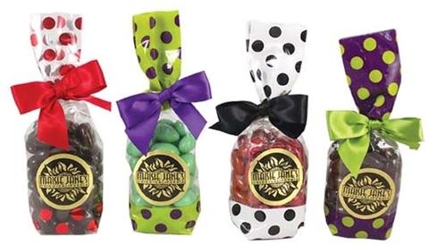Chocolate Almond Polka Dot Gift Bags