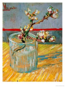 Almond Branch in Glass of Water by Vincent Van Gogh