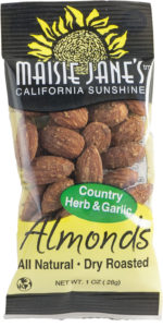 country herb and garlic almonds