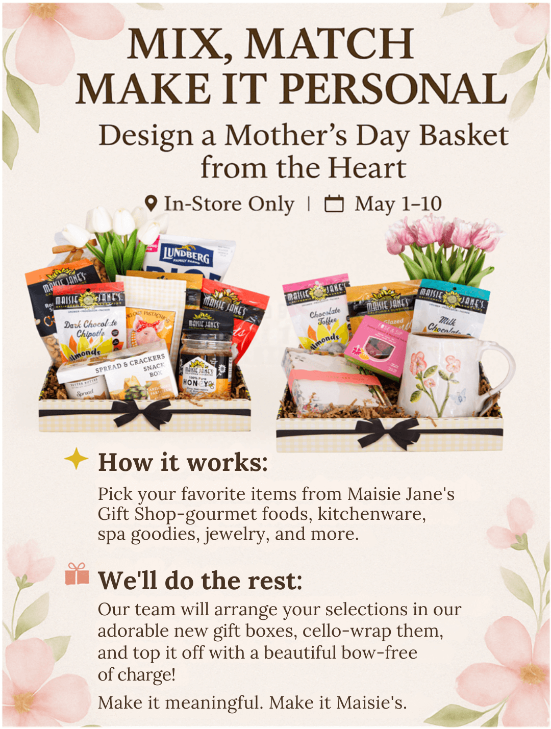 Mother's Day Custom Basket Flyer