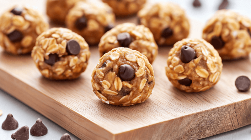 Rolled Oats with nut butter and chocolate chips