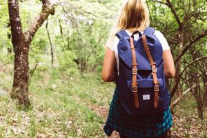 Girl with Backpack in the Summertime