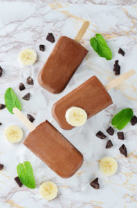 chocolate banana popsicles