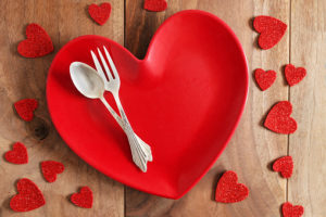 heart shaped dinner plate