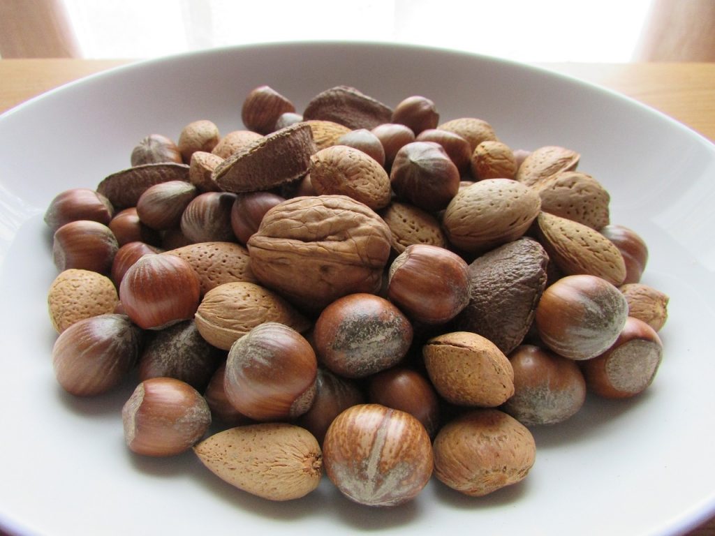 Mixed nuts in a bowl