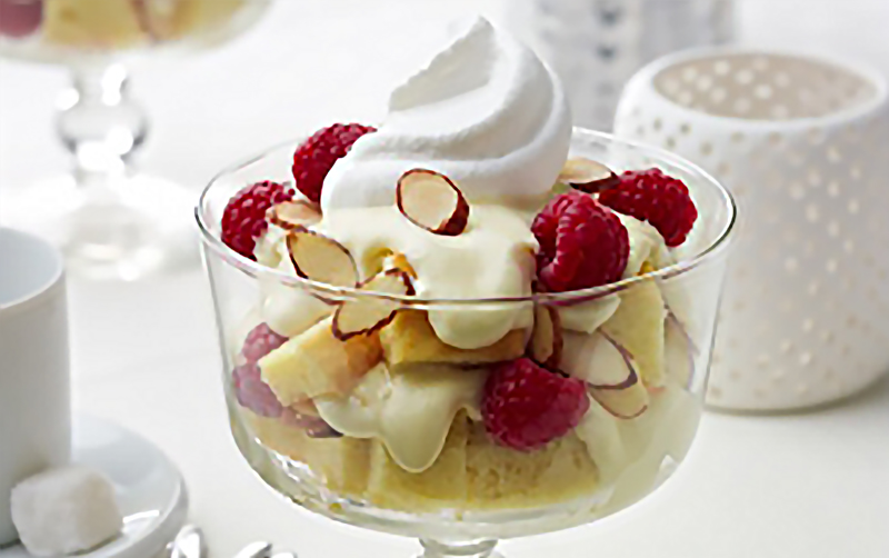 Raspberry Almond Trifle