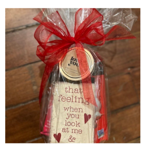 three images of Maisie Jane's Valentine's Day Collection - Rice Chips & Salsa | Candle Bundle | Sparkling Wine