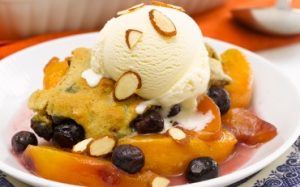 Almond Peach Cobbler
