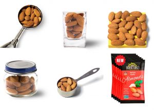 right portion of almonds